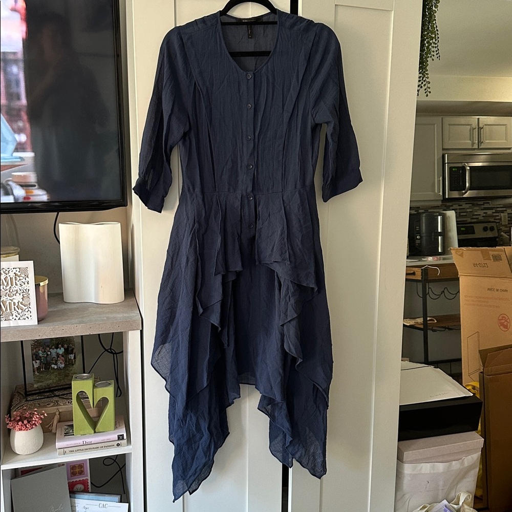BCBGMaxAzria Blue Textured Dress